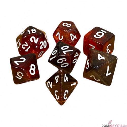 Набор кубиков - Double Color Glitter 7 Dice Set (в ассортименте)